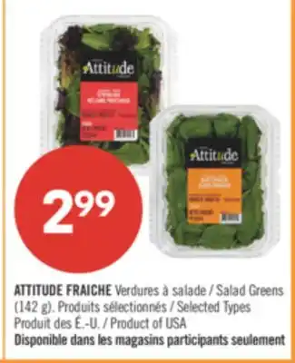 Pharmaprix ATTITUDE FRAICHE Salad Greens offer