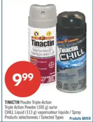Pharmaprix TINACTIN Triple Action Powder 100 g or CHILL Liquid 113 g Spray offer