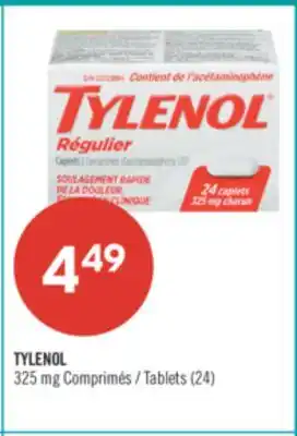 Pharmaprix TYLENOL 325 mg / Tablets (24) offer