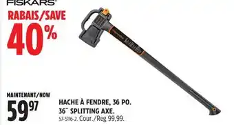 Canadian Tire FISKARS 36 SPLITTING AXE offer