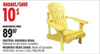 Canadian Tire MUSKOKA BEAR CHAIR offer