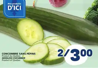 Marché Bonichoix SEEDLESS CUCUMBER offer