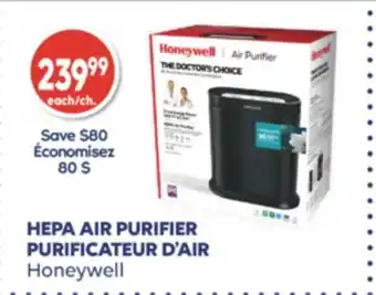 Wellwise by Shoppers PURIFICATEUR D'AIR Honeywell offer