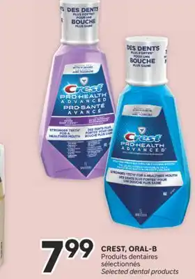 Brunet CREST, ORAL-B Produits dentaires sélectionnés offer