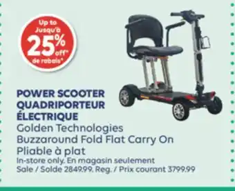 Wellwise by Shoppers QUADRIPORTEUR ÉLECTRIQUE Golden Technologies Pliable à plat offer