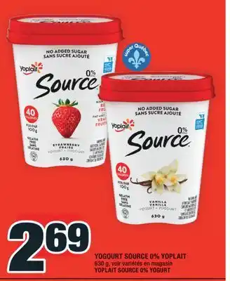 Super C YOGOURT SOURCE 0% YOPLAIT | YOPLAIT SOURCE 0% YOGURT offer