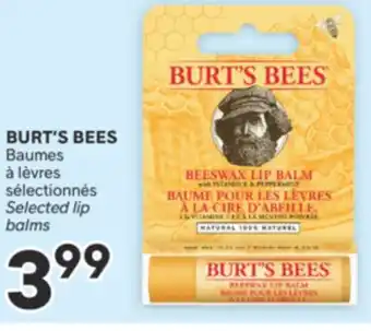 Brunet BURT'S BEES Baumes à lèvres sélectionnés offer