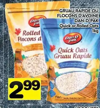 Supermarché PA DAN-D-PAK Quick or Rolled Oats offer