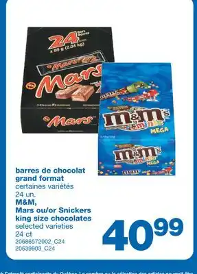 Wholesale Club Barres de chocolat grand format, 24 un offer