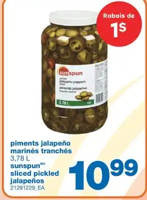 Wholesale Club PIMENTS JALAPEÑO MARINÉS TRANCHÉS, 3,78 L offer