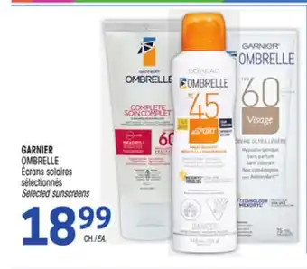Uniprix GARNIER OMBRELLE Écrans solaires sélectionnés/Selected sunscreens offer