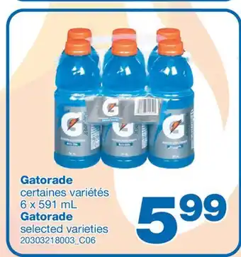 Wholesale Club Gatorade, 6 x 591 mL offer