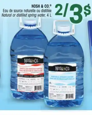 Uniprix NOSH & Co. Eau de source naturelle ou distillée/Natural or distilled spring water offer
