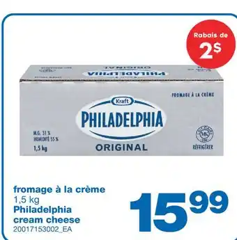 Wholesale Club FROMAGE À LA CRÈME, 1,5 kg offer