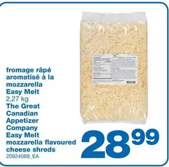 Wholesale Club FROMAGE RÂPÉ AROMATISÉ À LA MOZZARELLA EASY MELT, 2,27 kg offer