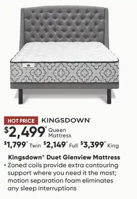 Dormez Vous Kingsdown Duet Glenview Mattress offer