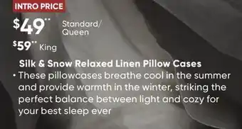 Dormez Vous Silk & Snow Relaxed Linen Pillow Cases offer