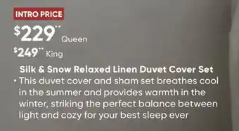 Dormez Vous Silk & Snow Relaxed Linen Duvet Cover Set offer