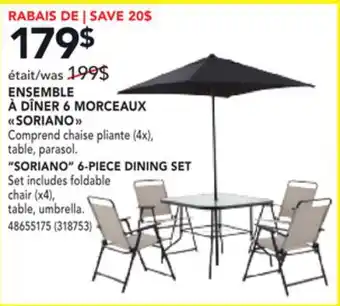Réno Dépôt ENSEMBLE À DÎNER 6 MORCEAUX SORIANO offer