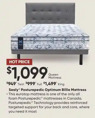 Dormez Vous Sealy Posturepedic Optimum Billie Mattress offer