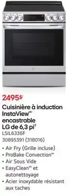 Réno Dépôt Cuisinière à induction InstaView encastrable LG de 6,3 pi³ offer