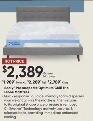 Dormez Vous Sealy Posturepedic Optimum Chill Trio Dione Mattress offer