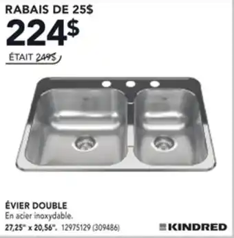 Réno Dépôt ÉVIER DOUBLE 27,25 x 20,56 KINDRED offer