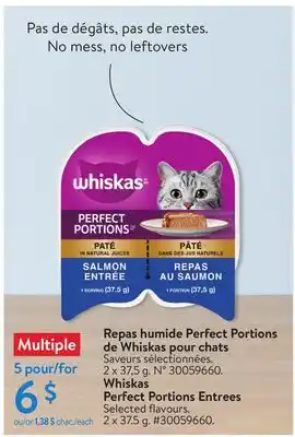 Walmart Whiskas Perfect Portions Entrees offer