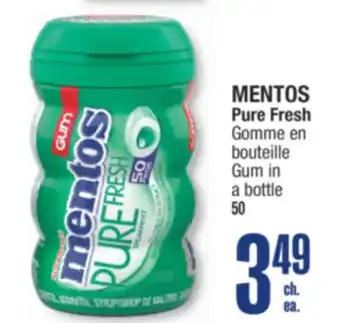 Jean Coutu MENTOS Pure Fresh Gum in a bottle offer