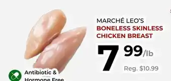 Marche Leo's MARCHÉ LEO'S BONELESS SKINLESS CHICKEN BREAST offer