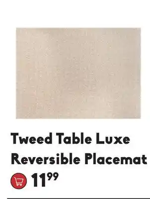 Sheridan Nurseries Tweed Table Luxe Reversible Placemat offer