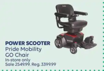 Wellwise by Shoppers POWER SCOOTER Pride Mobility GO Chair offer