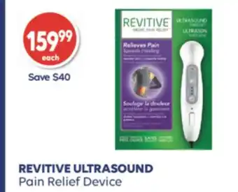Wellwise by Shoppers REVITIVE ULTRASOUND Pain Relief Device offer