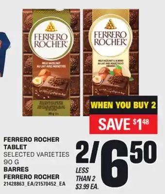 Independent City Market BARRES FERRERO ROCHER, 90 G offer