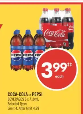 Shoppers Drug Mart COCA-COLA or PEPSI BEVERAGES offer