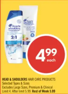 Shoppers Drug Mart HEAD & SHOULDERS HAIR CARE PRODUCTS offer