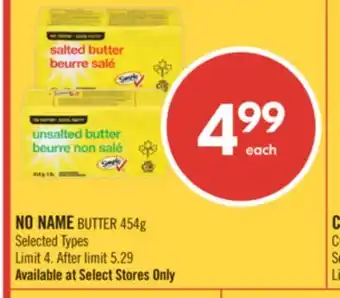 Shoppers Drug Mart NO NAME BUTTER offer