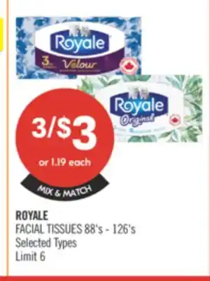 Shoppers Drug Mart ROYALE FACIAL TISSUE offer