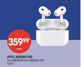 Shoppers Drug Mart APPLE AIRPODS PRO 2nd GENERATION with CHARGING CASE offer