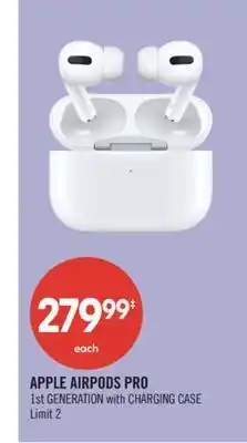 Shoppers Drug Mart APPLE AIRPODS PRO 1st GENERATION with CHARGING CASE offer