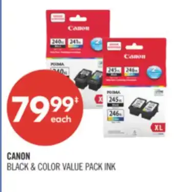 Shoppers Drug Mart CANON BLACK & COLOR VALUE PACK INK offer