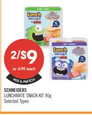 Shoppers Drug Mart SCHNEIDERS LUNCHMATE SNACK KIT offer