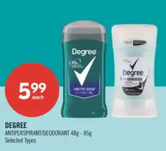 Shoppers Drug Mart DEGREE ANTIPERSPIRANT/DEODORANT offer