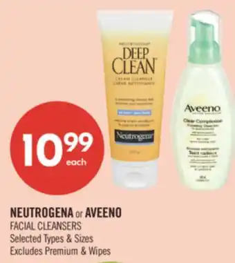 Shoppers Drug Mart NEUTROGENA or AVEENO FACIAL CLEANSERS offer