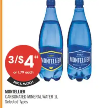 Shoppers Drug Mart MONTELLIER CARBONATED MINERAL WATER offer