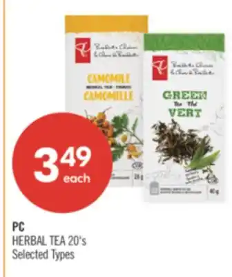Shoppers Drug Mart PC HERBAL TEA offer