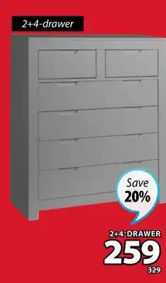 JYSK HULL 2+4-drawer offer