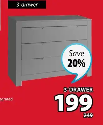 JYSK HULL 3-drawer Dresser offer
