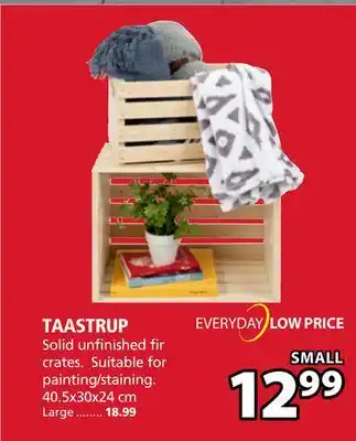 JYSK TAASTRUP Solid unfinished fir crates offer