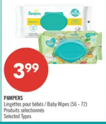 Pharmaprix PAMPERS Baby Wipes offer